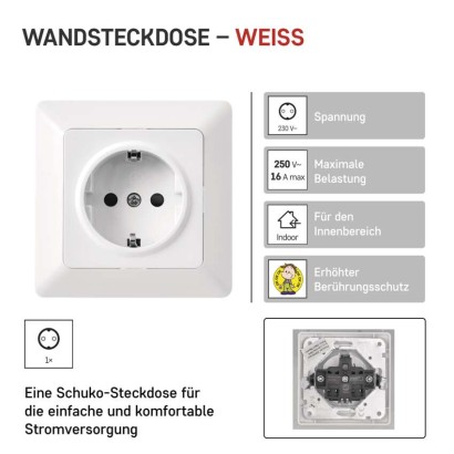 Steckdose SCHUKO, weiss