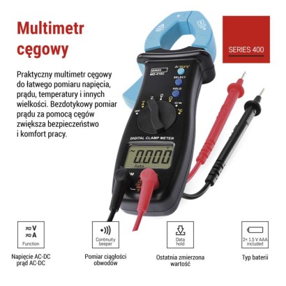 Multimetr cęgowy MD-410C