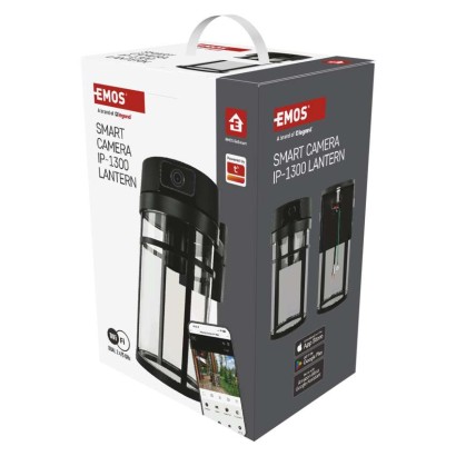 GoSmart Rotierende Outdoor IP Kamera mit WiFi und Licht IP-1300 LANTERN, schwarz