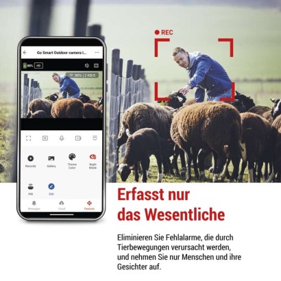 GoSmart Rotierende Outdoor IP Kamera mit 4G/LTE IP-6000 OWL, grau