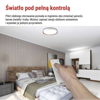 Oprawa LED nawierzchniowa ILVI, okrągła, 45 W, z funkcją ściemniania i zmianą temperatury