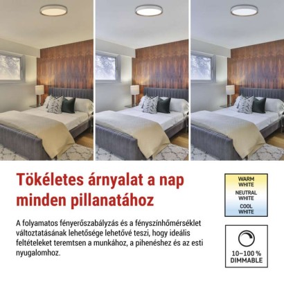 ILVI LED-es felületre szerelhető lámpa, kör alakú, 45 W, szabályozható, CCT-változtatássa