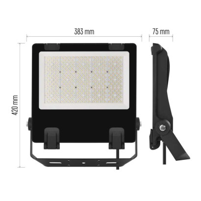 LED prožektorius AVENO 200 W, juodas, neutraliai baltas