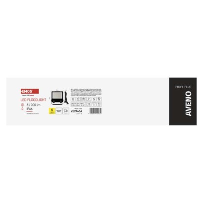 LED prožektorius AVENO 200 W, juodas, neutraliai baltas