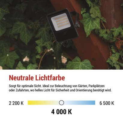 LED-Strahler VISIO schwarz, 20W neutralweiß