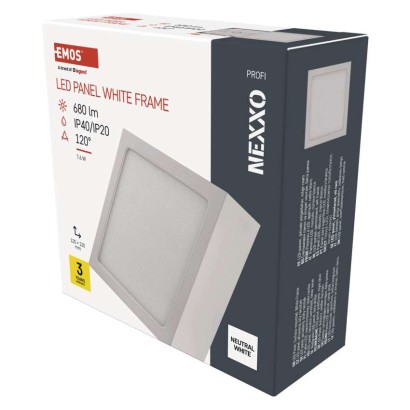 LED šviestuvas NEXXO baltas, 7,6 W,Neutrali balta