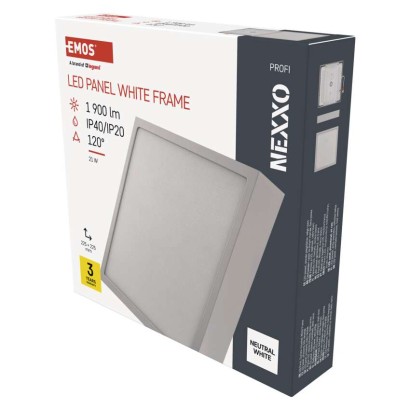 LED šviestuvas NEXXO baltas, 21W,Neutrali balta