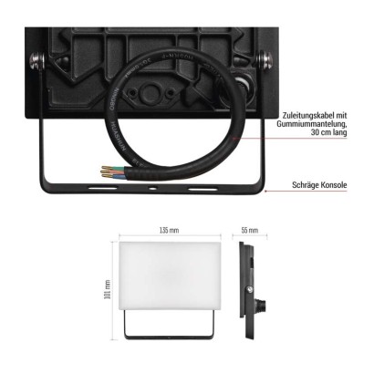LED-Fluter TAMBO, 20 W, 2000 lm, IP65, schwarz
