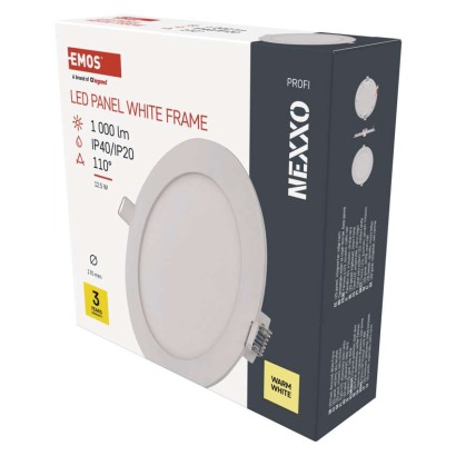 LED šviestuvas NEXXO baltas, 17 cm, 12,5 W, šiltai baltas