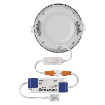 LED-Einbauleuchte NEXXO, rund, silber, 7W, mit Change CCT