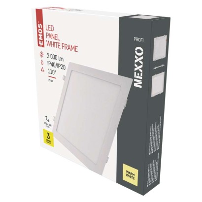 LED šviestuvas NEXXO baltas, 30 x 30 cm, 25 W, šiltai baltas