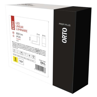 LED lineārais gaismeklis ORTO LCON 8W, neitrāli balts