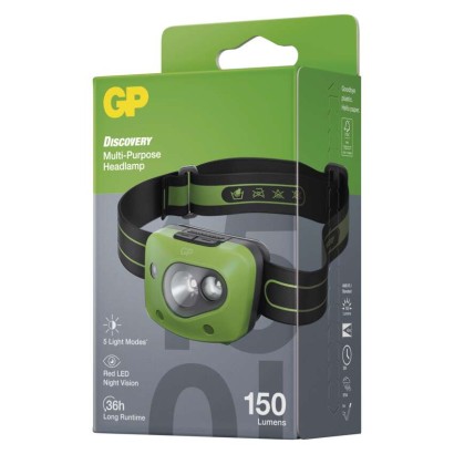 GP naglavna LED svetilka CH43, 150 lm