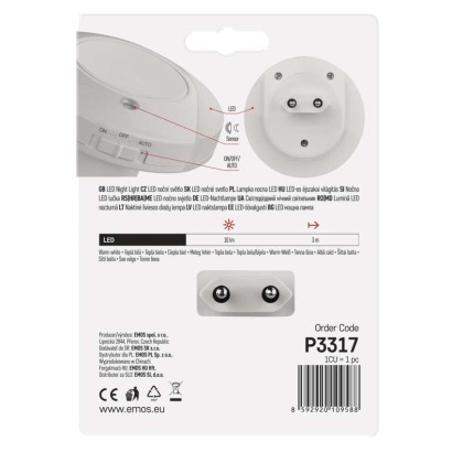 LED Nachtlicht P3317, Lichtsensor, netzbetrieben