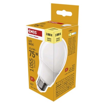 LED pirn Basic A60 / E27 / 12,4 W (75 W) / 1055 lm / Soe valge
