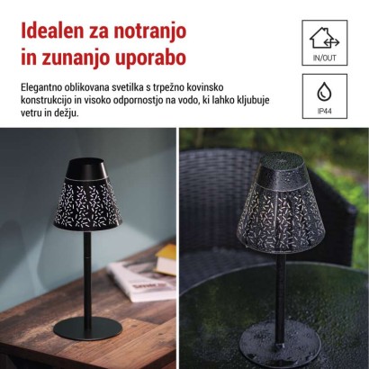 Namizna LED svetilka GRACE, polnilna