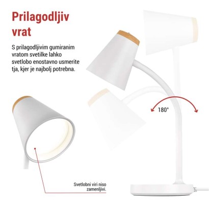 Namizna LED svetilka TARA bela