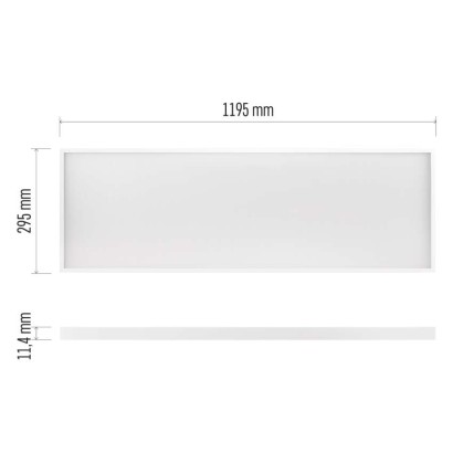 LED panel PROXO 30×120, obdĺžnikový vstavaný biely, 40W neutr. b.