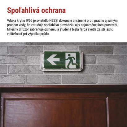 LED Núdzové svietidlo NESSI 4W 3H IP66