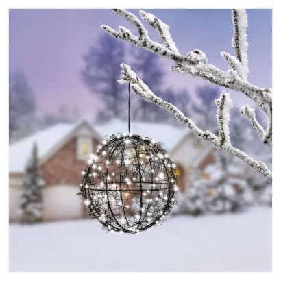 LED Weihnachtskugel – 200 LEDs, für den Außen- und Innenbereich, warmweiß