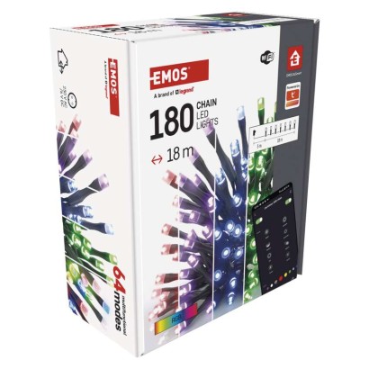 GoSmart LED božična veriga, 18 m, zunanja in notranja, RGB, programi, časovnik, WiFi