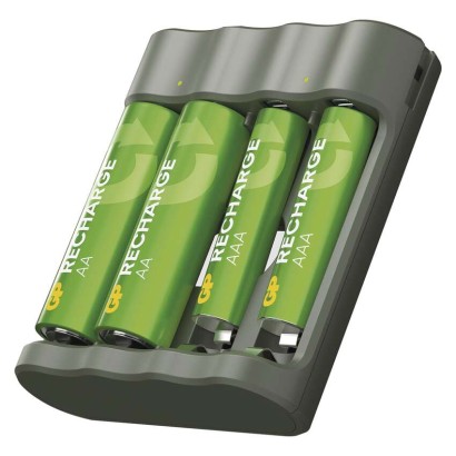 GP polnilec baterij Recharge B441 + 2× AA Recharge 2100 mAh + 2× AAA Recharge 800 mAh