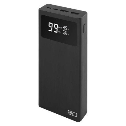 Ārējais akumulators BetaQ 20, 20 000 mAh, 22,5 W, melns