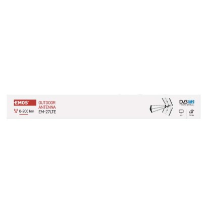 Anténa venkovní EM-27LTE, PROFI, 0–200 km, DVB-T2, filtr LTE/4G