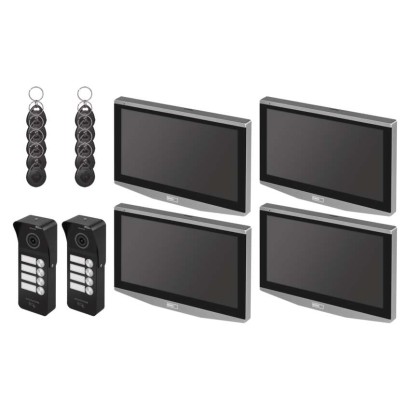 GoSmart Zestaw wideodomofonowy IP-750 z 2 wejściami dla 4 abonentów