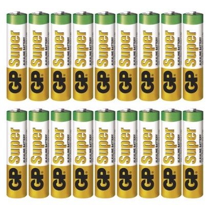Alkalická batéria GP Super LR03 (AAA), 18 ks