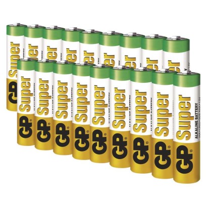 Alkalická batéria GP Super LR03 (AAA), 18 ks