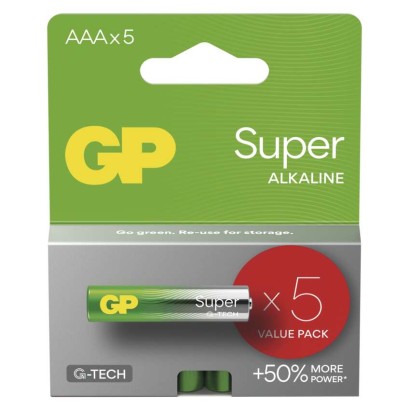 GP Super Alkáli elem AAA 5db