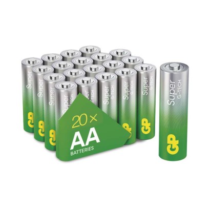 Baterija GP SUPER alkalna LR6 AA 20 folija