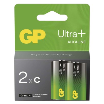 Alkalická baterie GP Ultra Plus C (LR14), 2 ks
