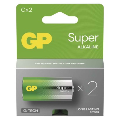 Alkalická baterie GP Super C (LR14), 2 ks