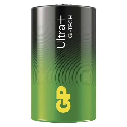 Alkalická baterie GP Ultra Plus D (LR20), 2 ks