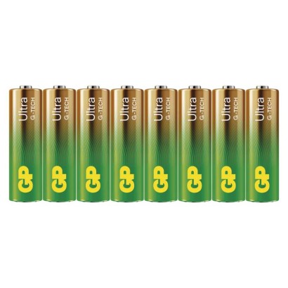 Alkalická baterie GP Ultra AA (LR6), 8 ks