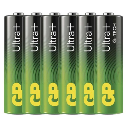 Alkalická baterie GP Ultra Plus AA (LR6), 6 ks