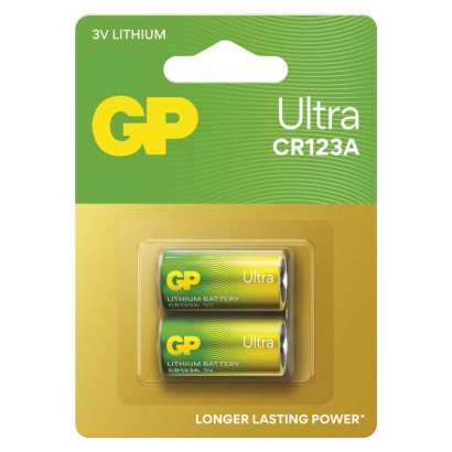 Lithiová baterie GP Ultra CR123A, 2 ks
