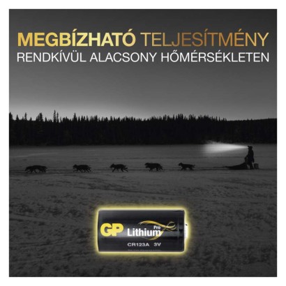 GP Lítium elem CR123A 4db/bliszter