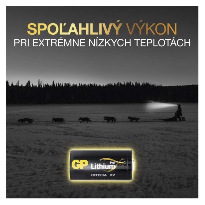 4 ks - Líthiová batéria GP CR123A
