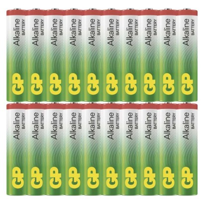 Alkalická baterie GP Alkaline AAA (LR03), 20 ks