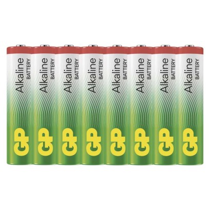 Alkalická baterie GP Alkaline AAA (LR03), 8 ks
