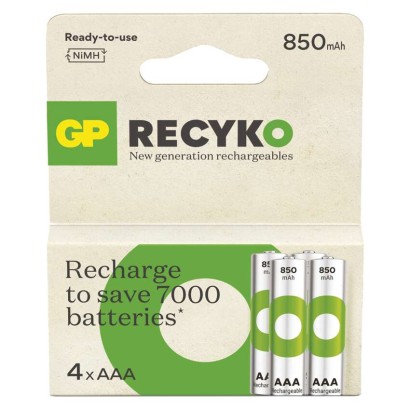 Nabíjecí baterie GP ReCyko 850 AAA (HR03), 4 ks