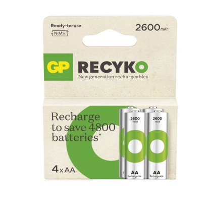 GP ReCyko NiMH Akkumulátor HR6 (AA) 2600mAh 4db