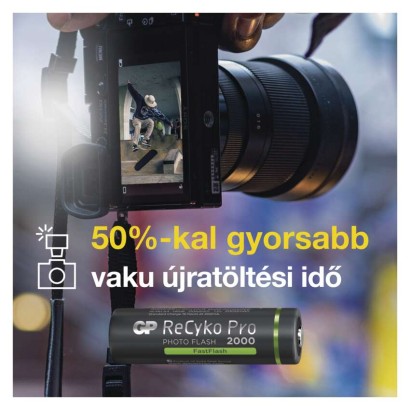 GP ReCyko Pro Photo Flash NiMH Akkumulátor HR6 (AA) 2000mAh 4db
