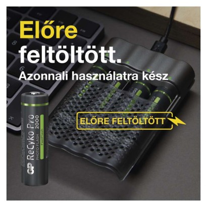 GP ReCyko Pro Photo Flash NiMH Akkumulátor HR6 (AA) 2000mAh 4db