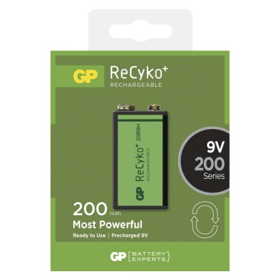 GP recyko+ akkumulátor 6f22 (9v) 200mah 1bl