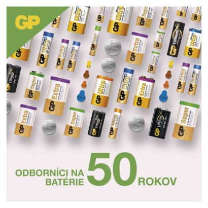 Alkalická gombíková batéria GP LR44 (A76F), 2 ks