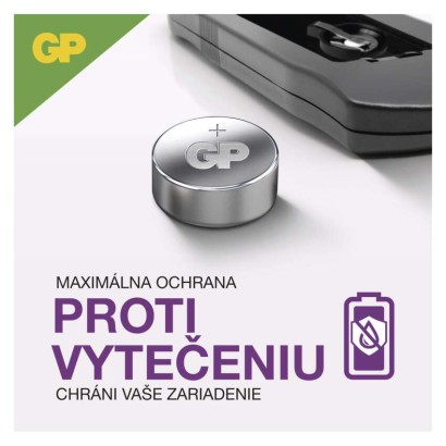 Alkalická gombíková batéria GP LR44 (A76F), 2 ks